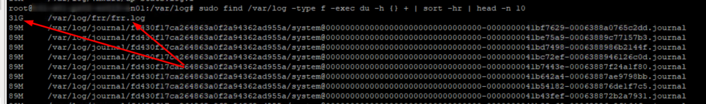 Packet drops on NSX Edge Nodes due to disk space issue